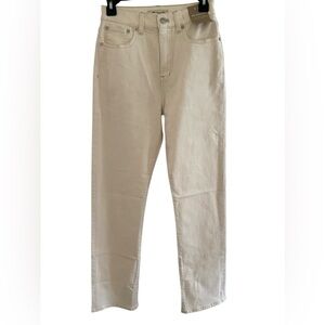 Madewell 90’s straight high rise cream jeans women 25 NWT
